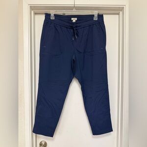 L.L. Bean Vista Camp Pants, Slim-Leg nautical navy size petite L NWT